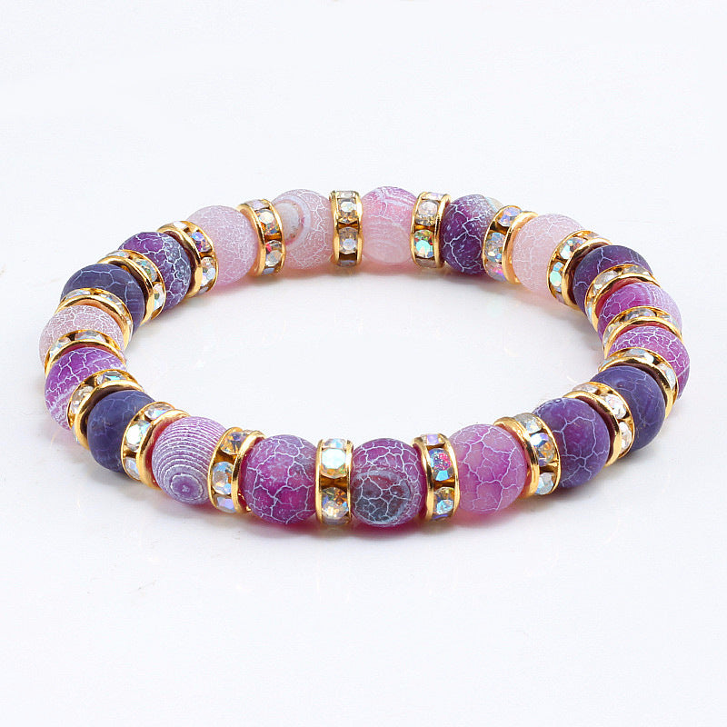 Purple Weathered Rhinestone Bracelet