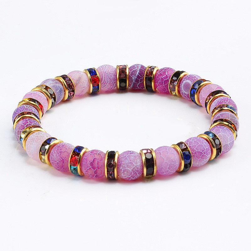 Purple Weathered Rhinestone Bracelet