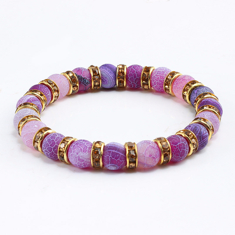 Purple Weathered Rhinestone Bracelet