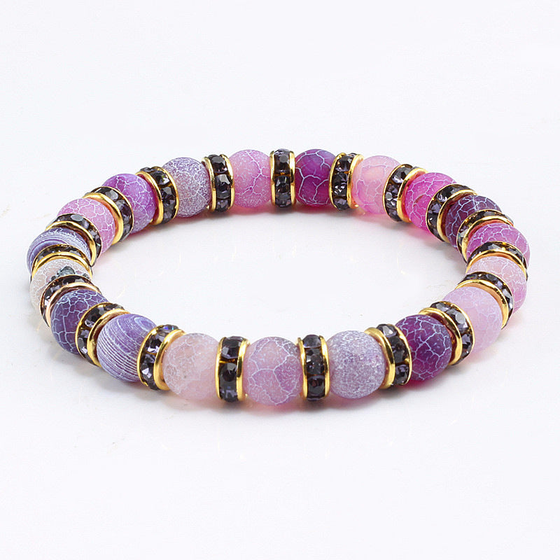 Purple Weathered Rhinestone Bracelet