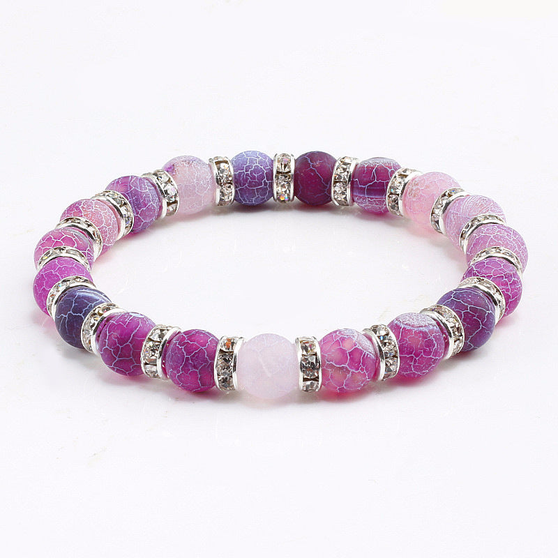 Purple Weathered Rhinestone Bracelet