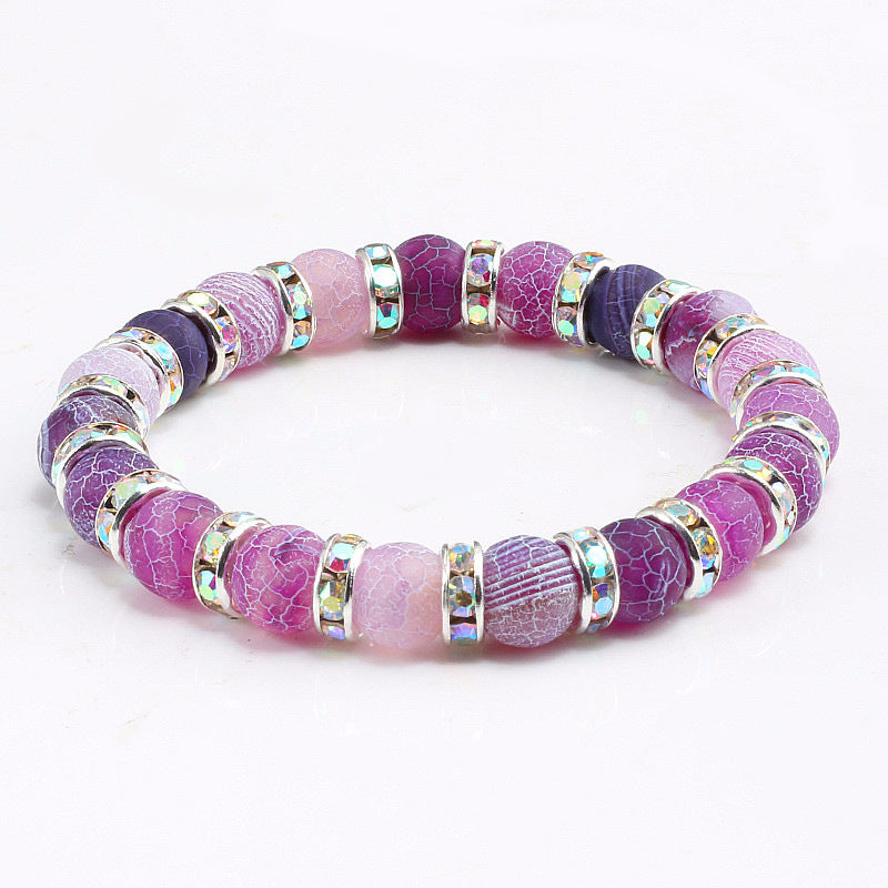 Purple Weathered Rhinestone Bracelet