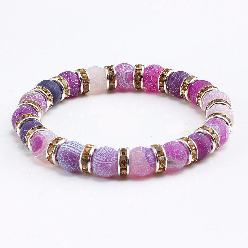 Purple Weathered Rhinestone Bracelet