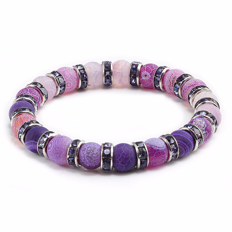 Purple Weathered Rhinestone Bracelet