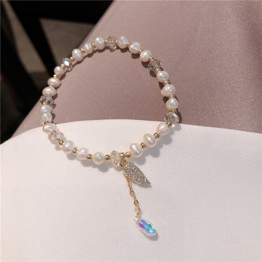 Angel Wing Pearl Bracelet