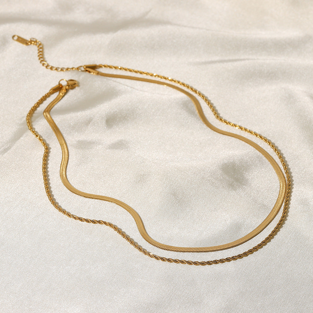 Double gold-Chain set