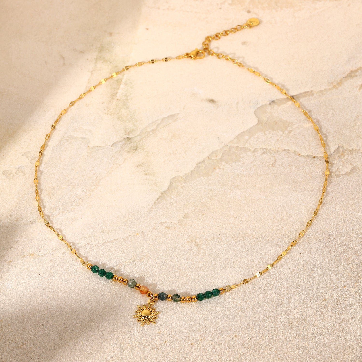 Fine beaded chain necklace