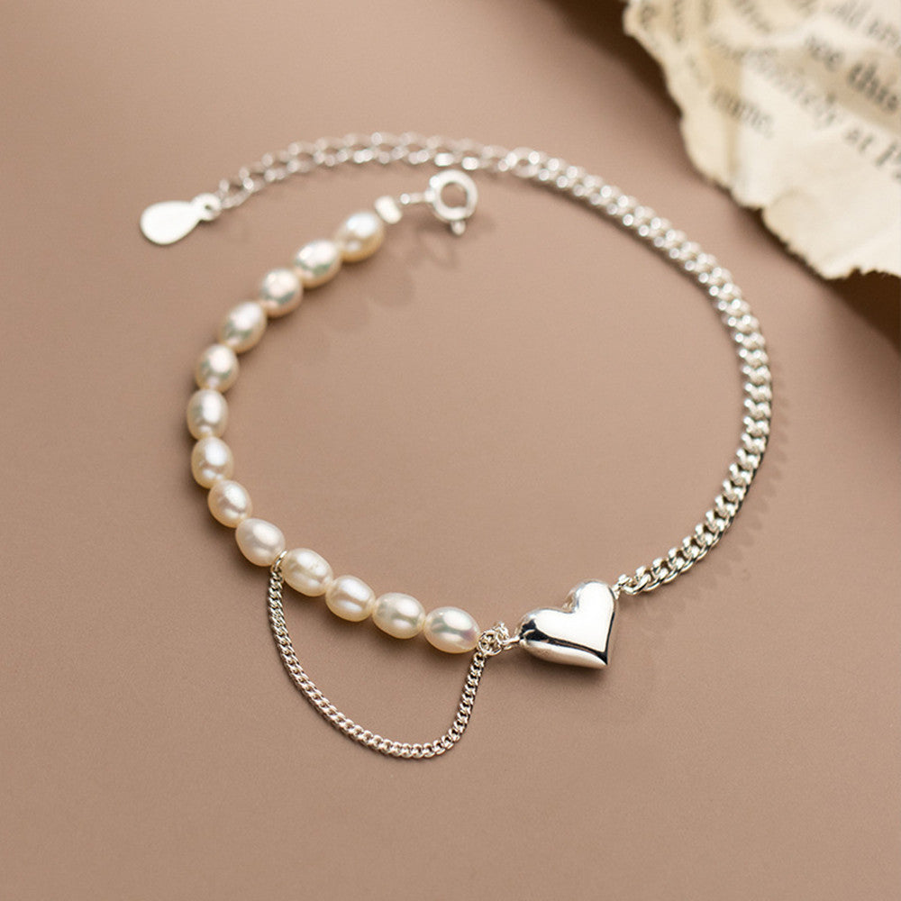 Love Pearl Chain Bracelet