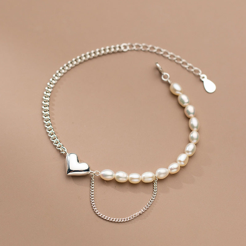 Love Pearl Chain Bracelet