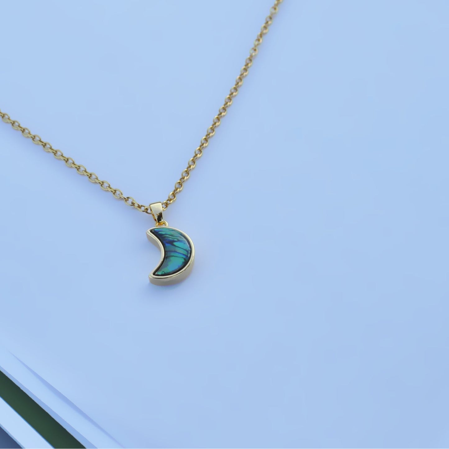 Moon necklace(green)